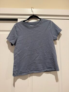 Industry Women’s slate blue baby tee shirt Size LARGE